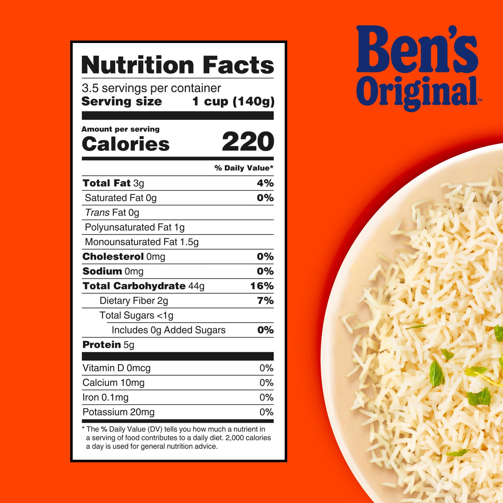 UNCLE BEN'S meal setting on a kitchen table showing family-style serving convenience