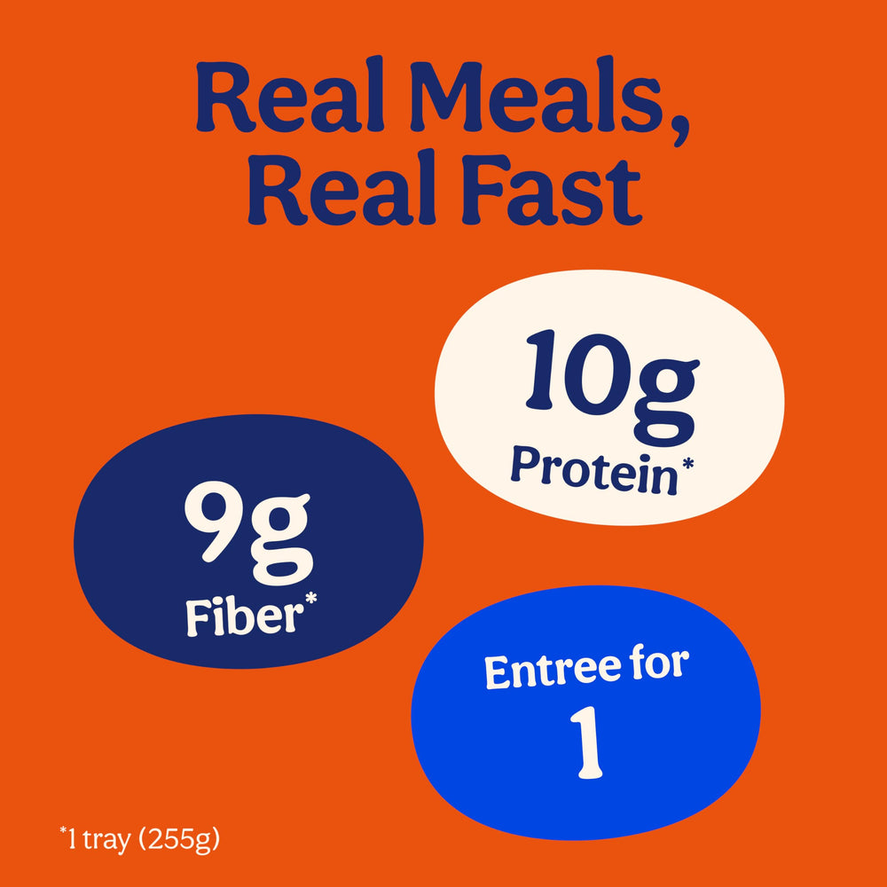 UNCLE BEN'S nutrition label close-up showing protein and fiber benefits