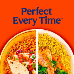 UNCLE BEN'S Spanish-style pouch close-up emphasizing tomato and pepper flavor