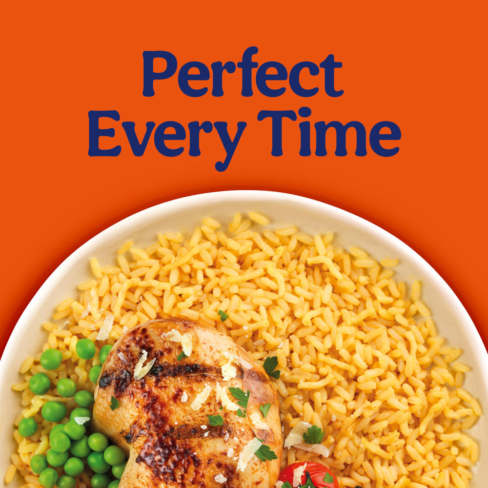 UNCLE BEN'S pouch close-up label highlighting microwave-ready convenience and BPA-free pouch