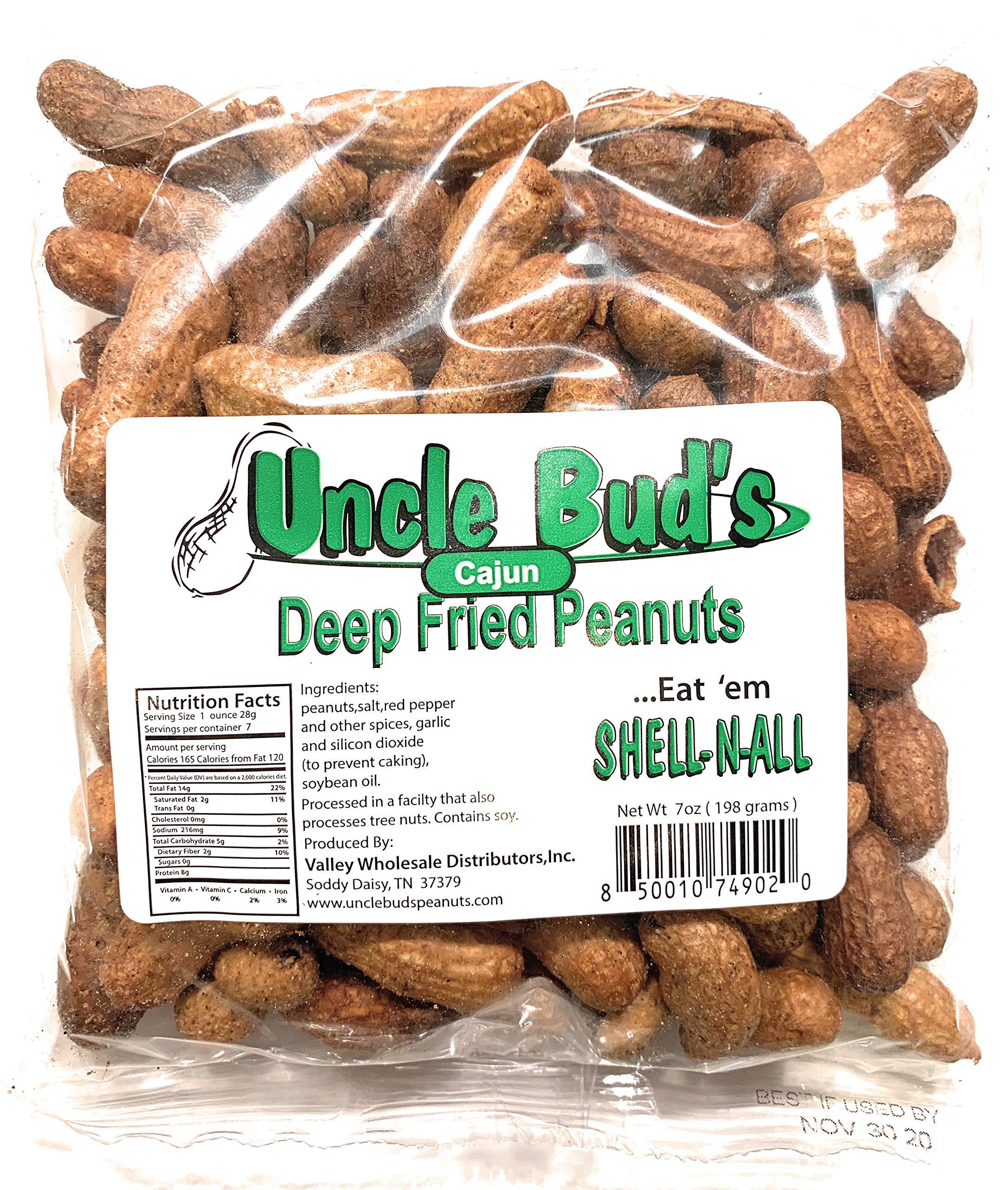 Uncle Bud's close up of crunchy shells highlighting roasted texture and flavor