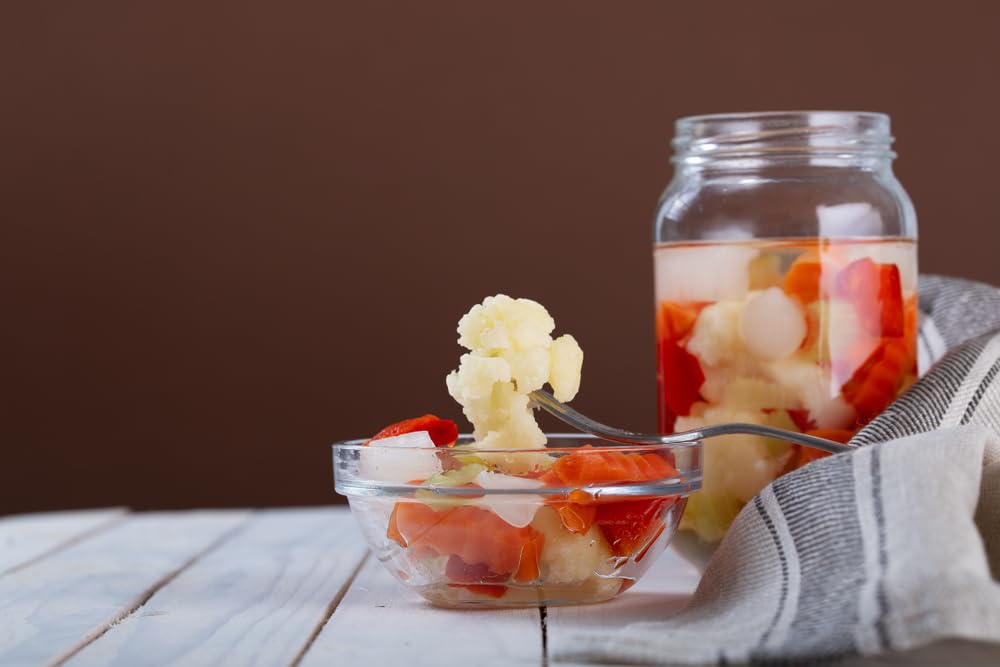 Uncle Giuseppe's giardiniera used as a sandwich topping adding bright flavor