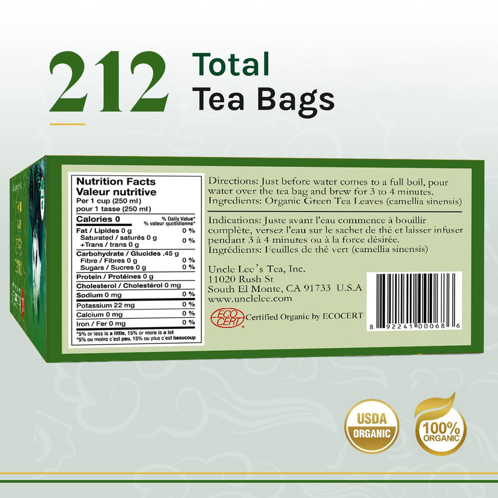 Uncle Lee's individually wrapped tea bag highlighting freshness and portability
