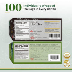 Uncle Lee's tea bag close-up displaying organic tag and convenient wrapping