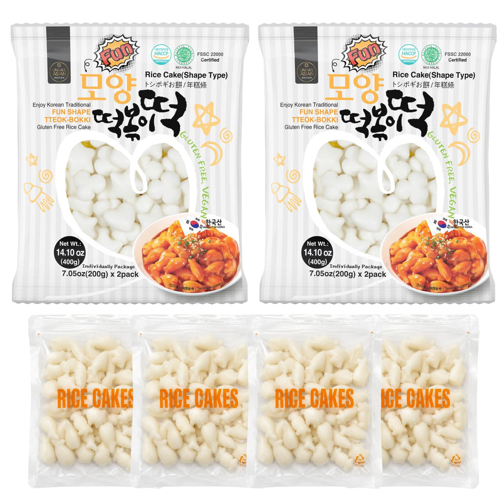 UNHA'S ASIAN SNACK BOX front packaging showing brand and playful shapes, appeals to shoppers