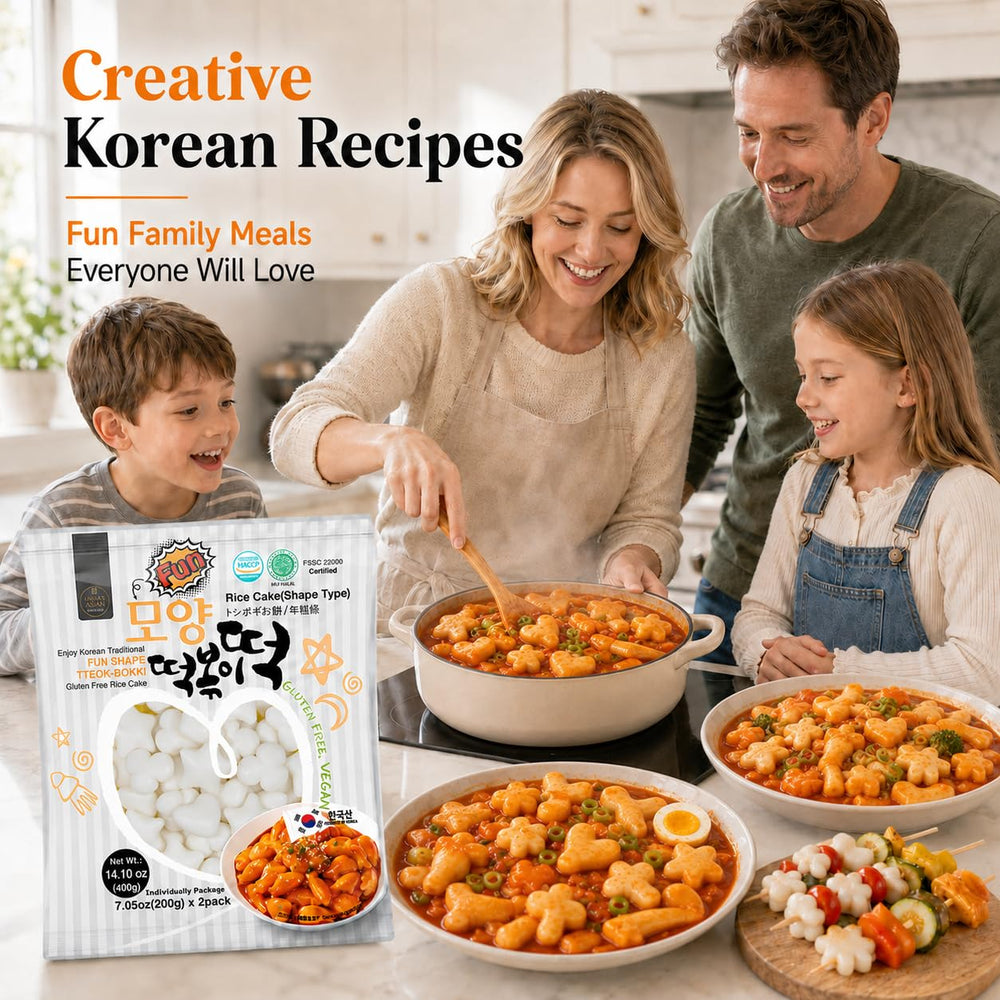 UNHA'S ASIAN SNACK BOX ingredients layout with vegetables and sauces for recipe ideas
