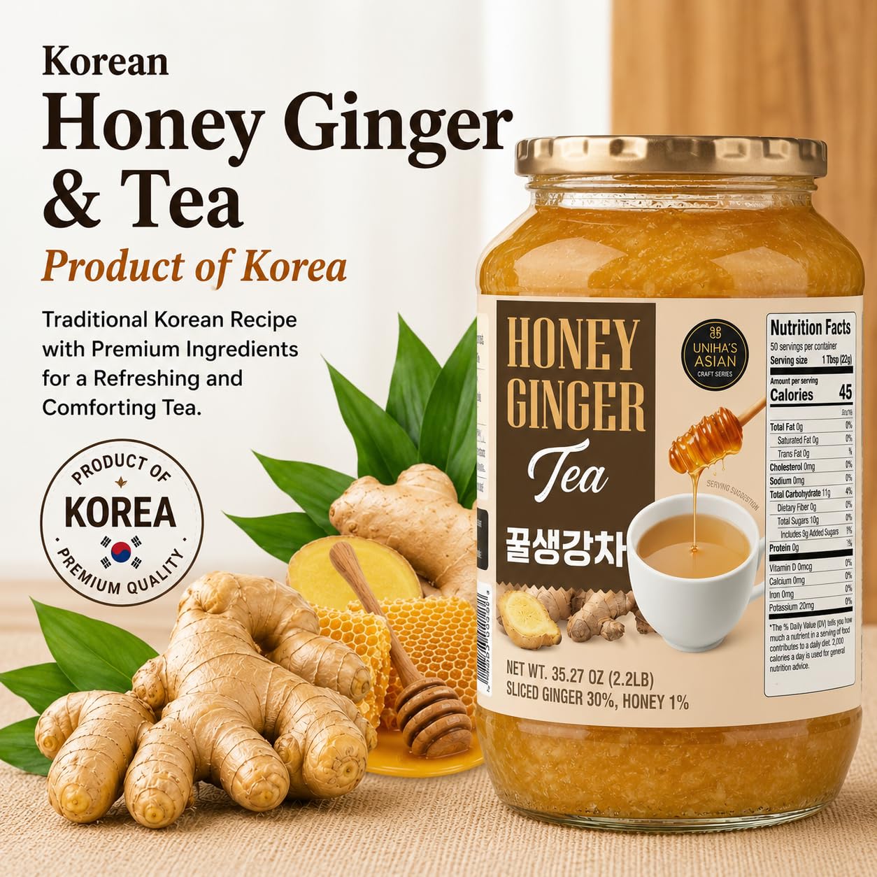 UNHA'S ASIAN SNACK BOX pouring concentrate into hot mug, speeds up warm beverage prep