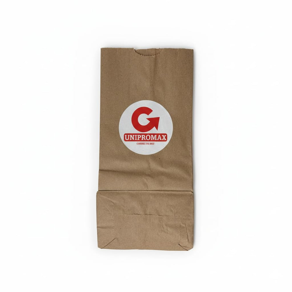 Unipromax paper husk bag displayed folded and ready for tidy disposal
