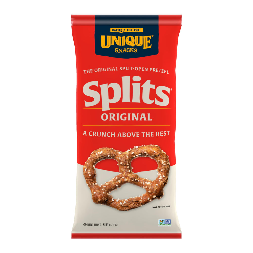 Unique Snacks front packaging showing pack of 12 and convenience