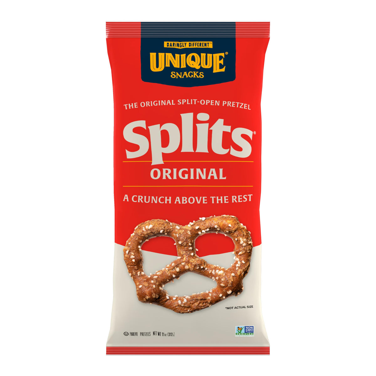 Unique Snacks front packaging showing pack of 12 and convenience