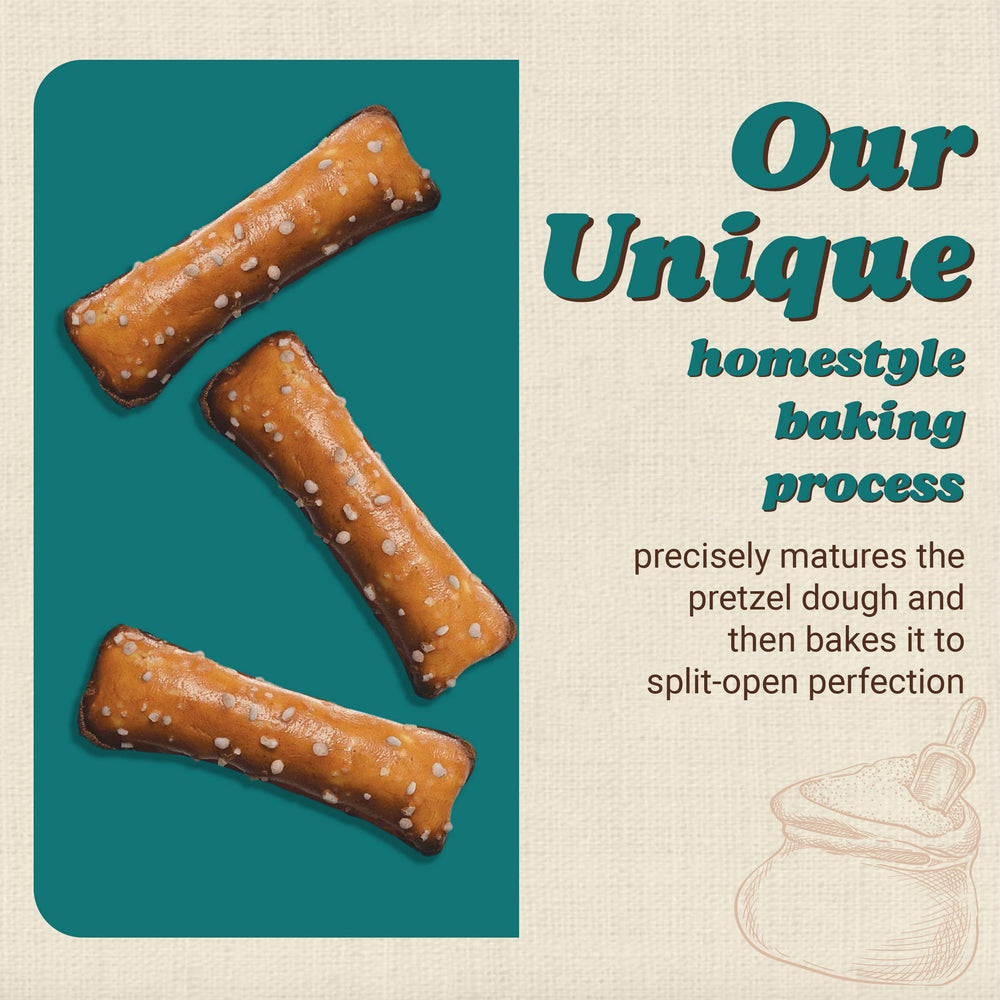 Unique Snacks pretzel shells served with dip demonstrating easy pairing