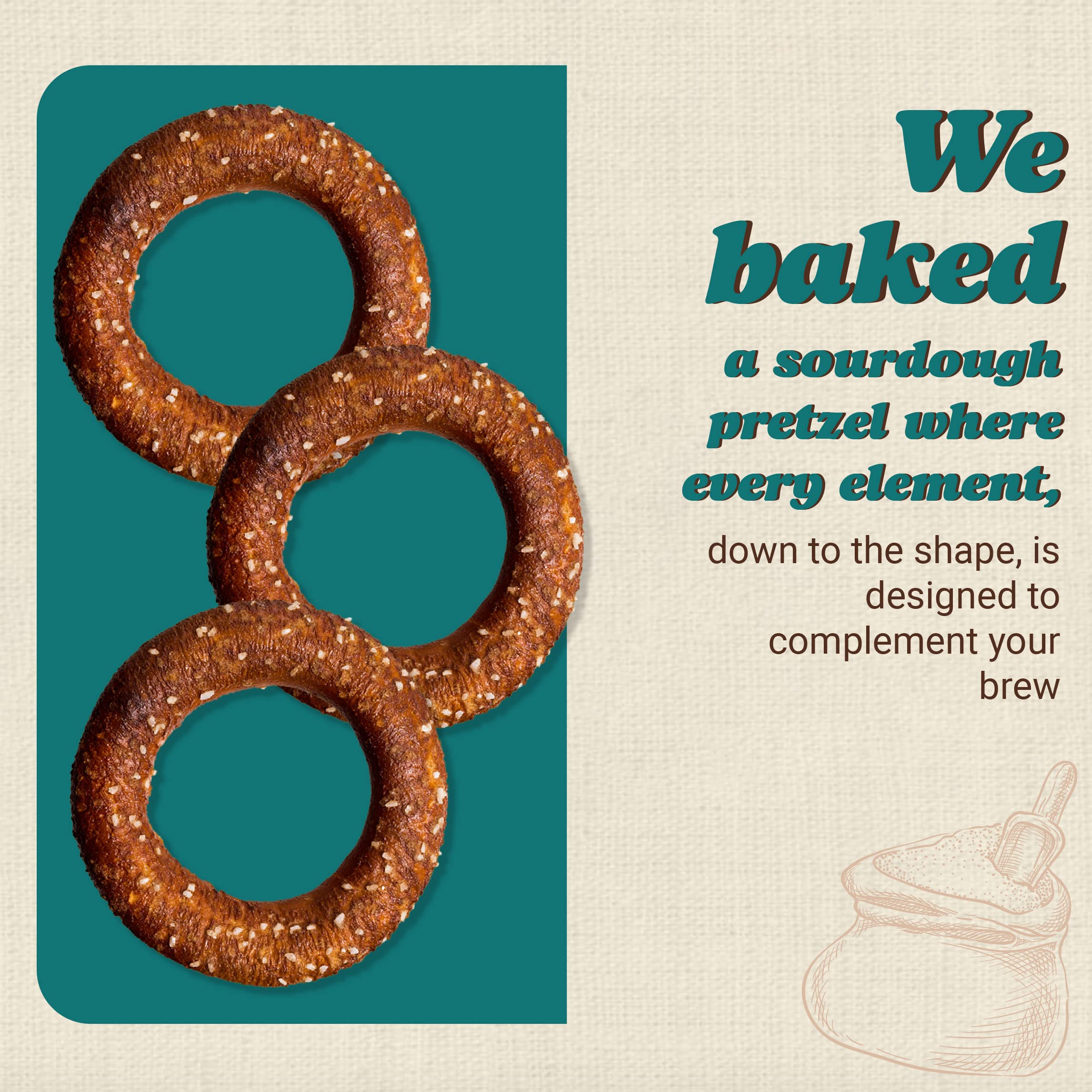 Unique Snacks pretzel rings served with beer pairing for snacking