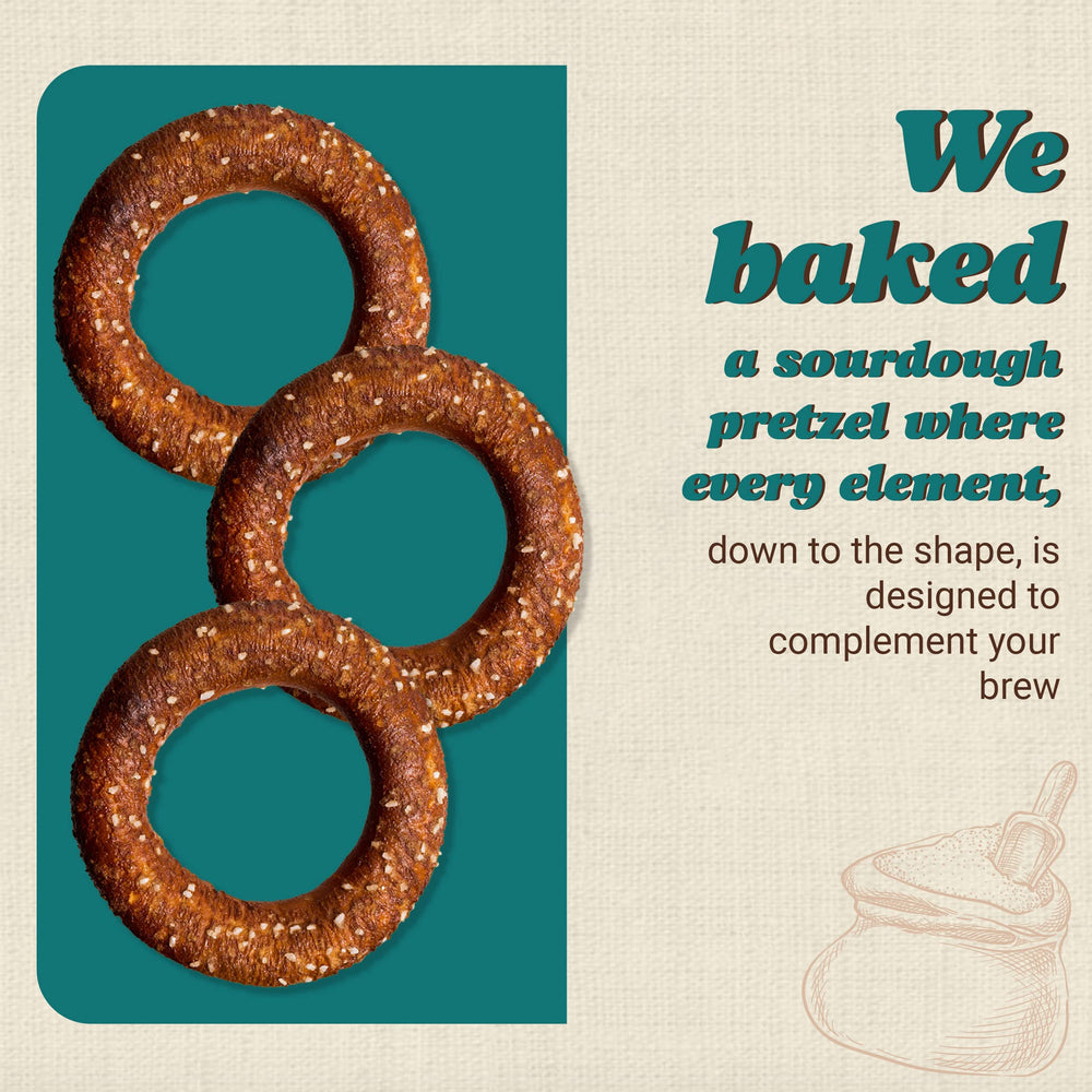 Unique Snacks pretzel rings served with beer pairing for snacking