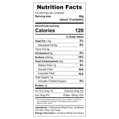Unique Snacks bag beside a hand showing scale and portion convenience for snacking