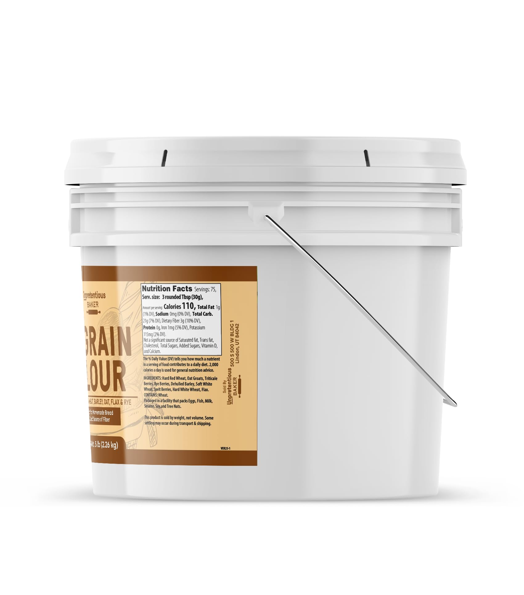 Unpretentious flour mixed into dough in a bowl for easier bread making