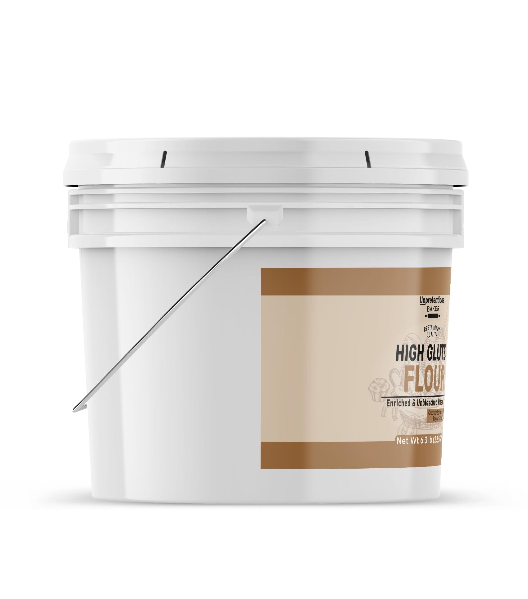 Unpretentious flour close-up texture illustrating high-gluten strength