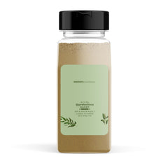 Unpretentious ground rosemary close-up texture highlighting fine grind for even mixing