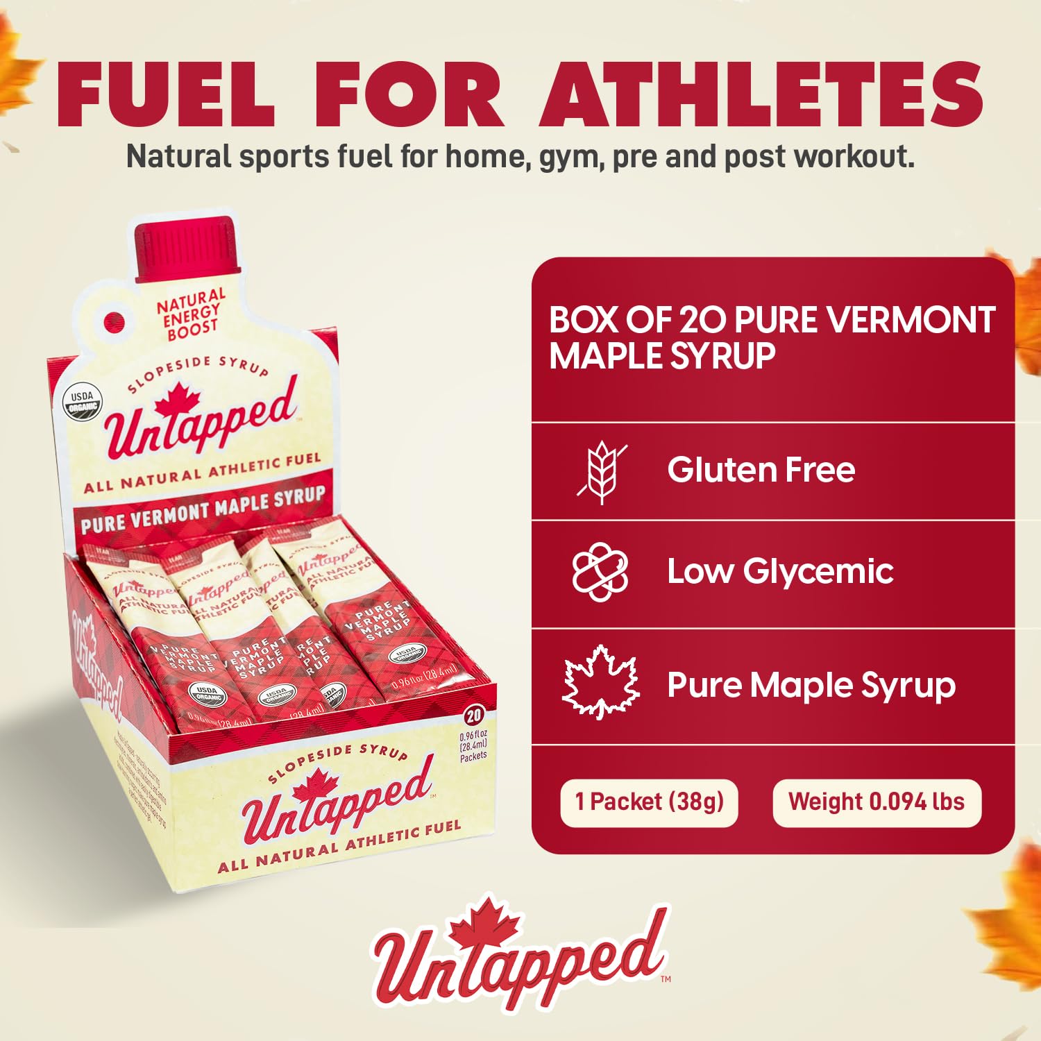 Untapped packet tucked in a running vest pocket, easy-access fueling benefit