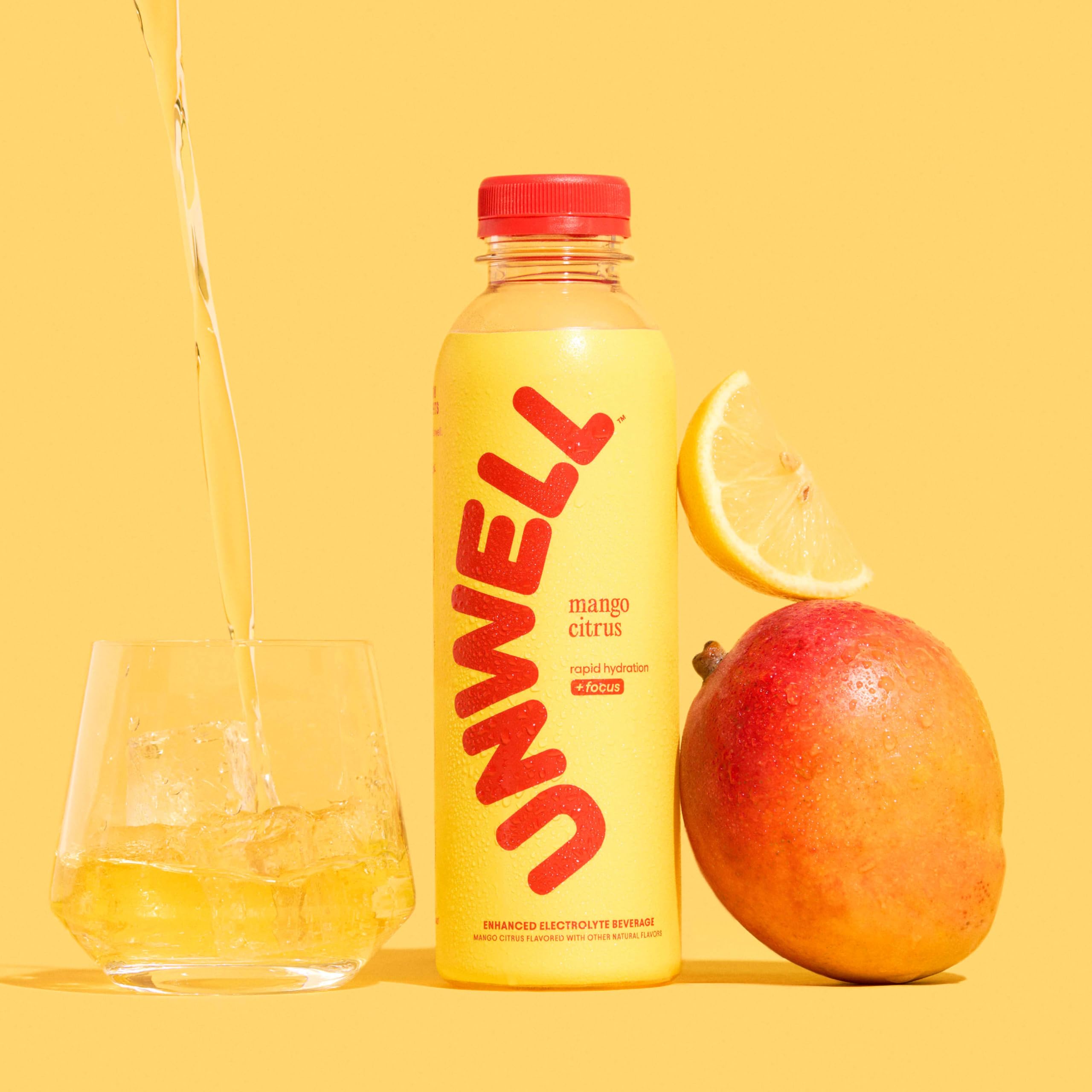Unwell label close-up highlighting electrolyte and B-vitamin details for clarity