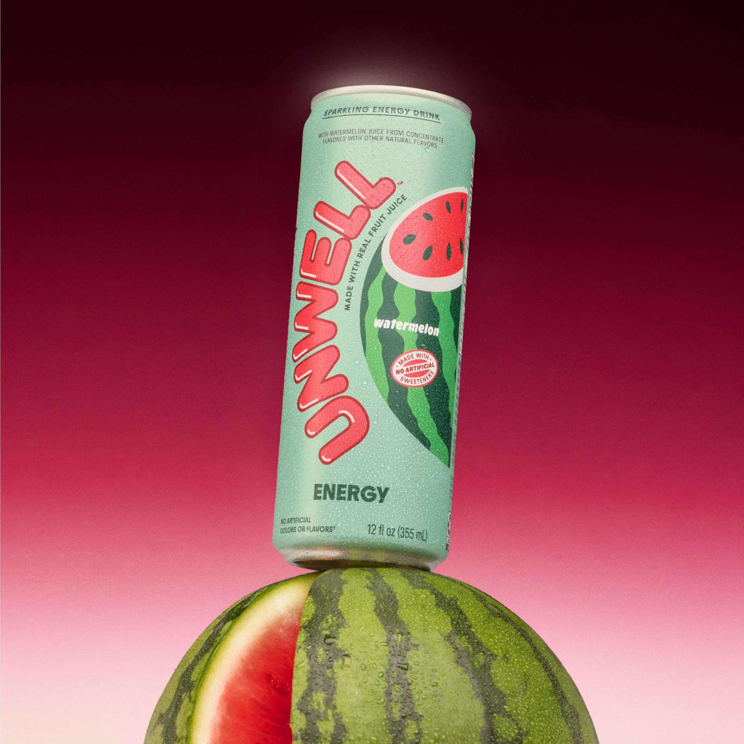 Unwell can close-up texture with condensation highlighting refreshing taste