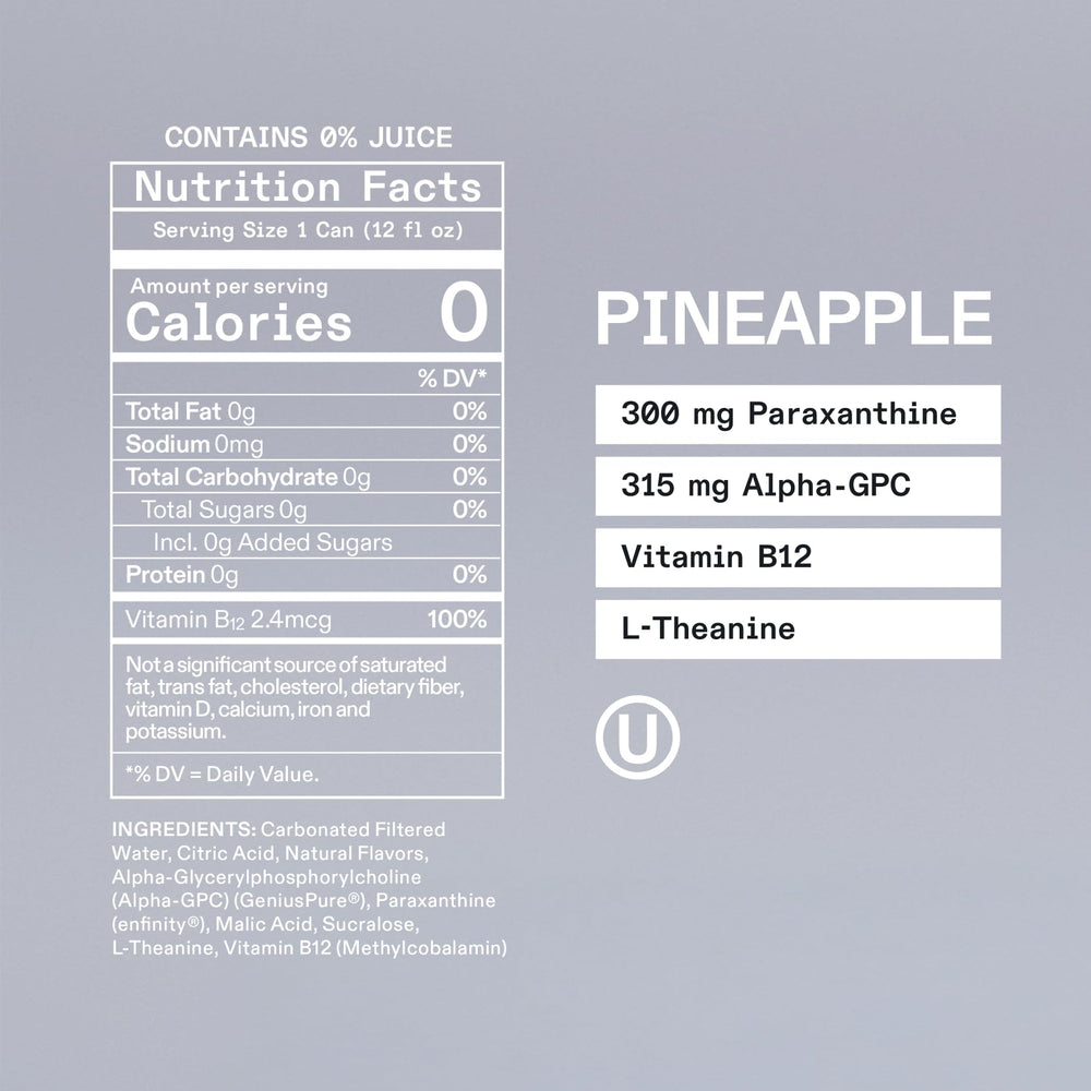 Update pineapple stacked 12-pack box illustrating convenient multi-can supply