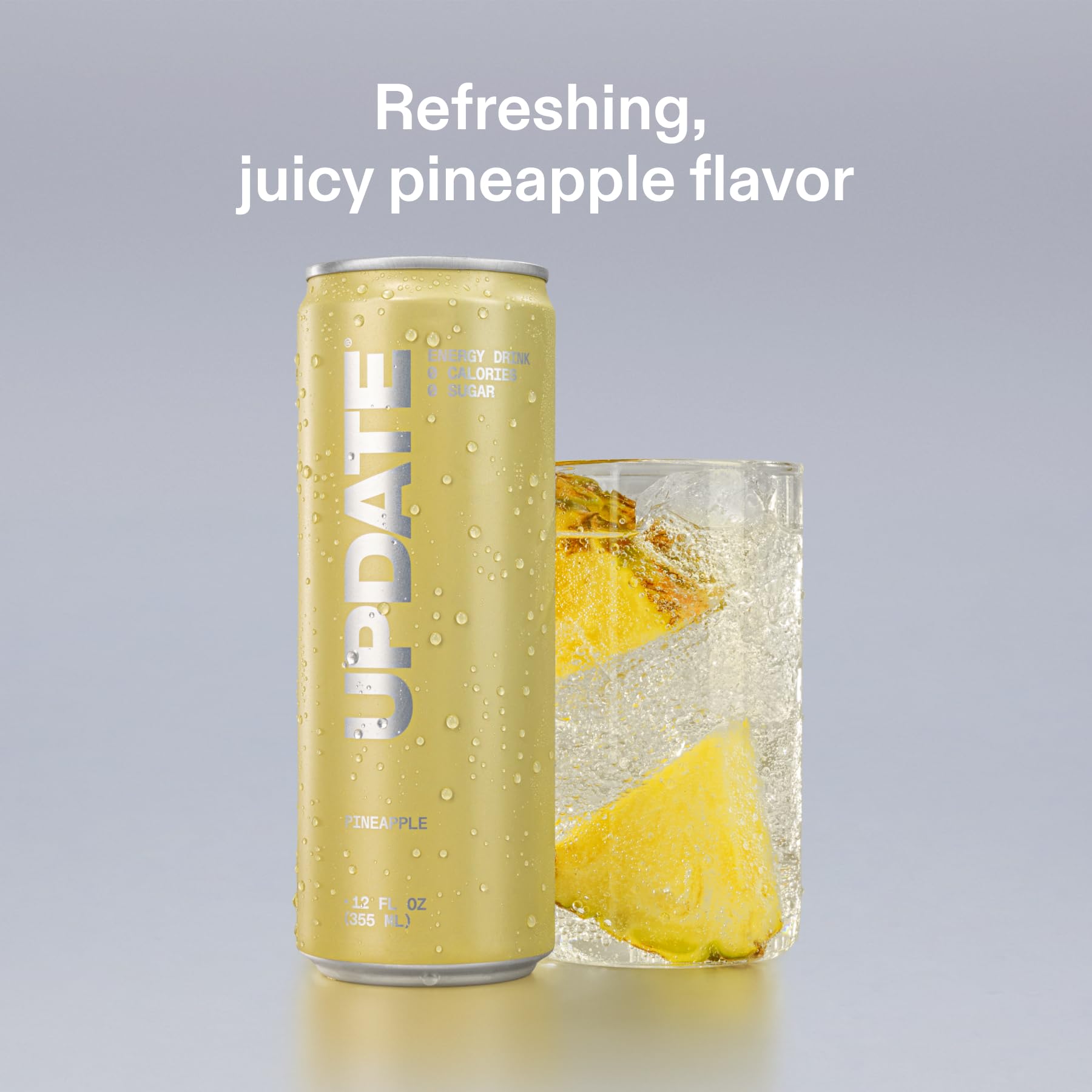 Update pineapple being poured with light carbonation and refreshing look