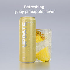 Update pineapple being poured with light carbonation and refreshing look