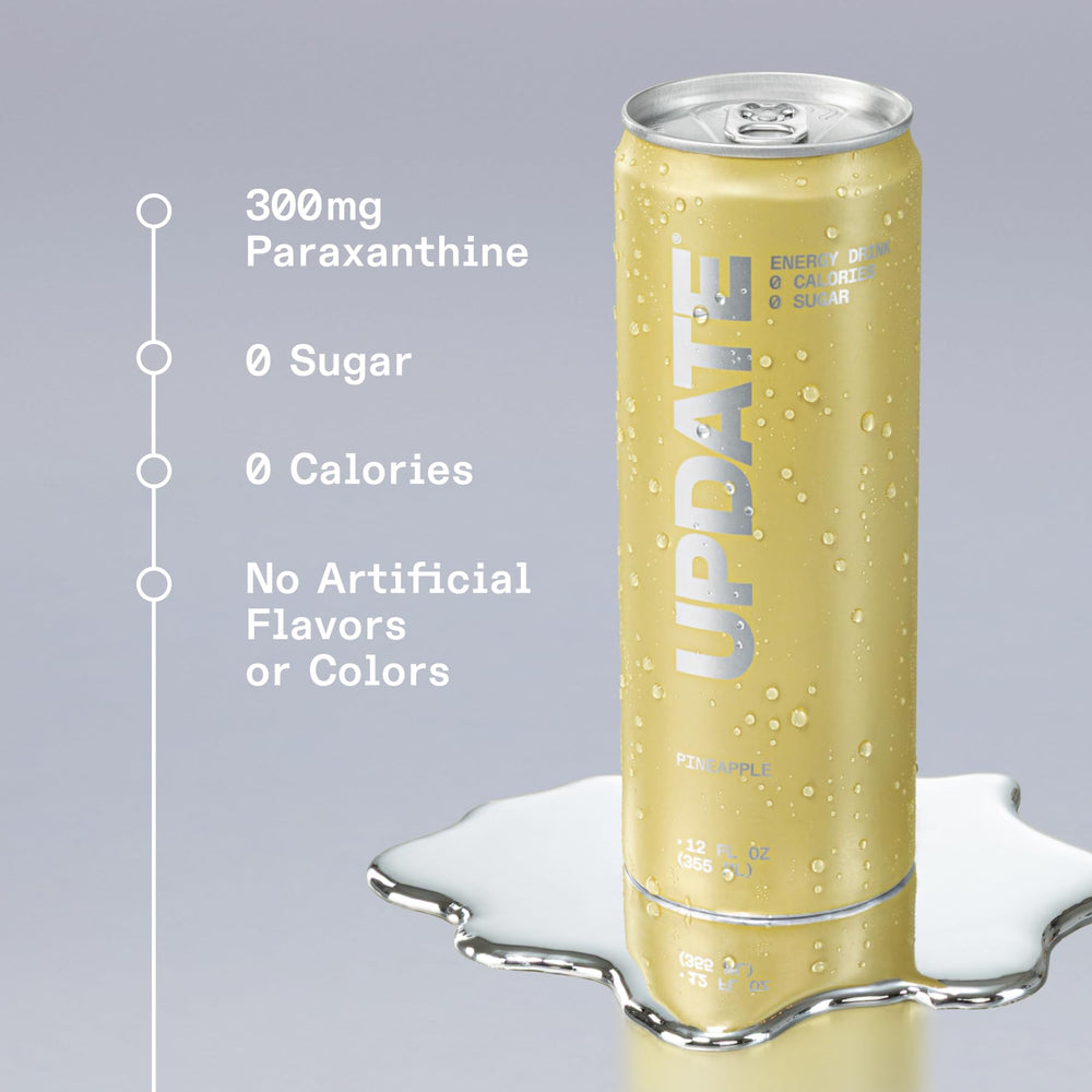Update pineapple bubble texture close-up showing smooth, light carbonation