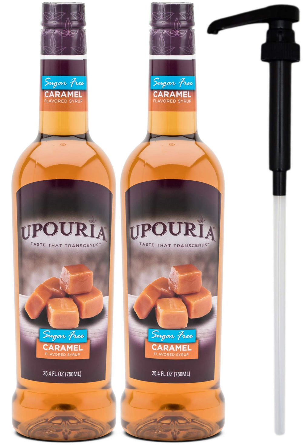 UPOURIA front packaging showing two bottles and product benefits