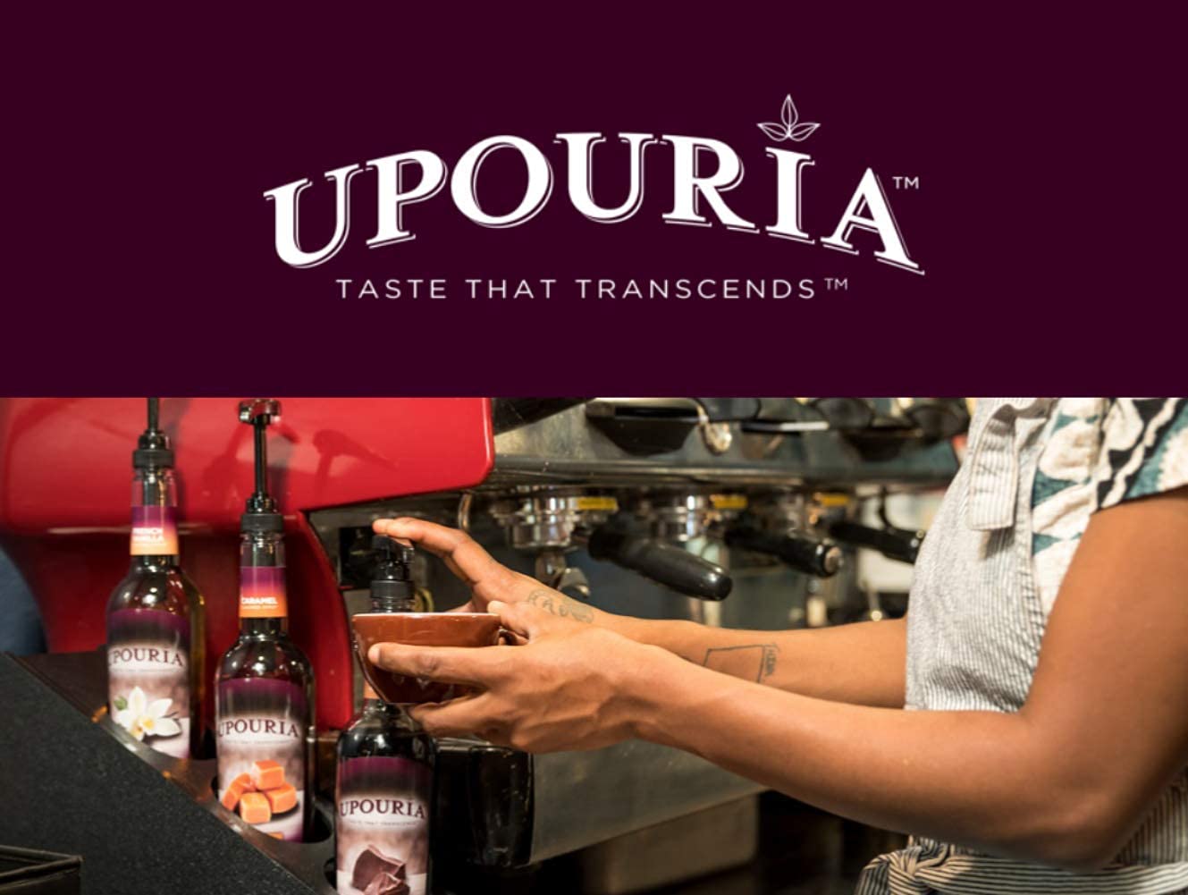 Upouria dessert drizzle on cake adding gloss and flavor, benefit: elevates desserts