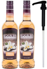 UPOURIA front view of two bottles showing package and size benefit