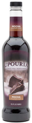 UPOURIA pump detail close-up highlighting measured 8 mL dispensing and easy use