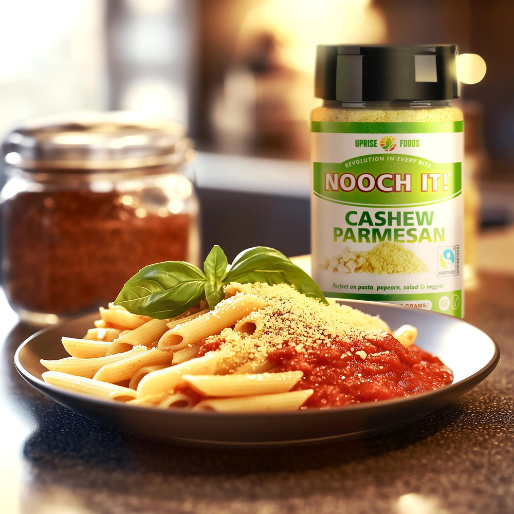 UPrise Foods NOOCH IT close-up granules highlighting savory umami and crunch