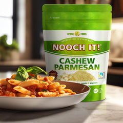 UPrise NOOCH IT close-up grated texture highlighting nutty coating benefit