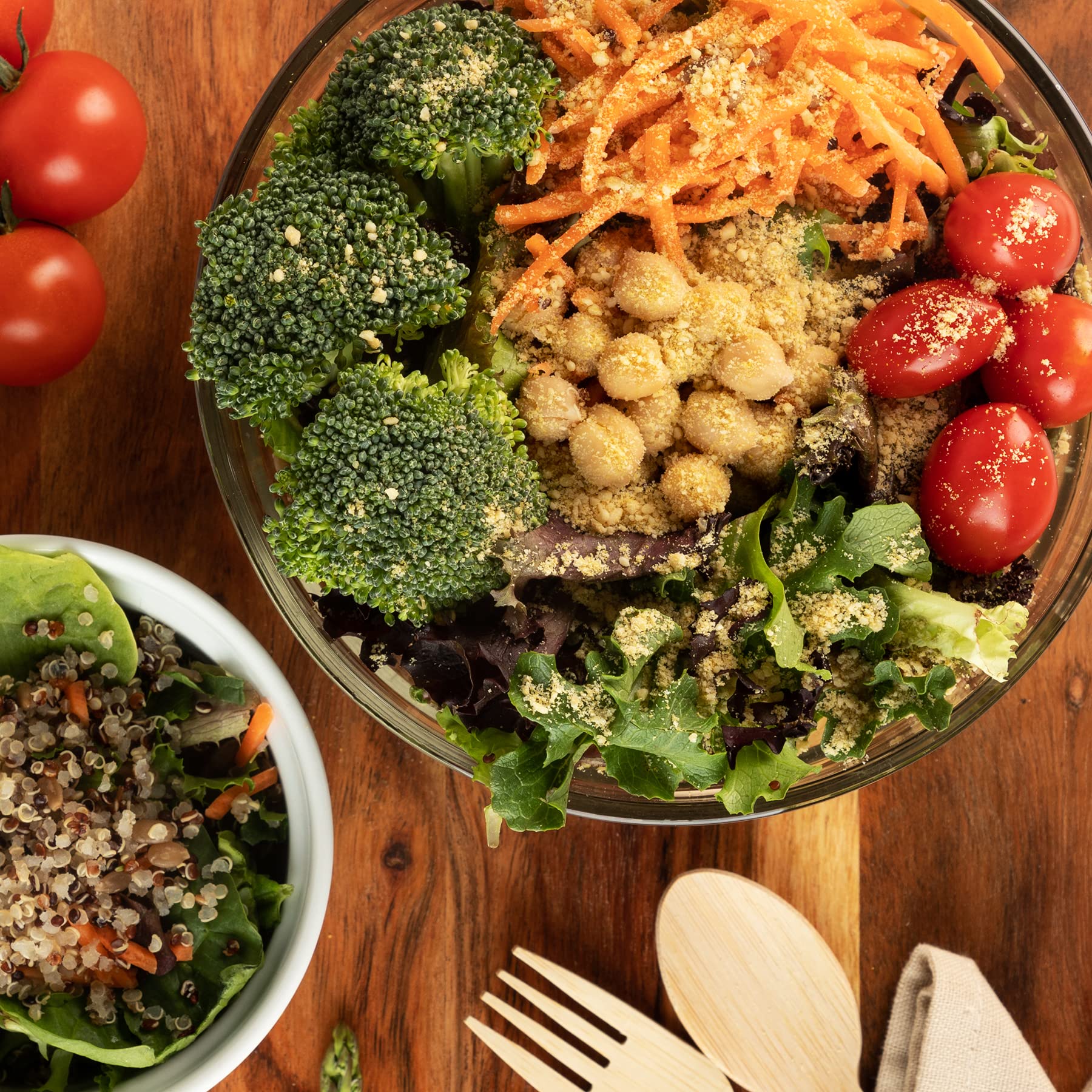 UPrise NOOCH IT ingredients bowl with cashews and nutritional yeast for clean sourcing