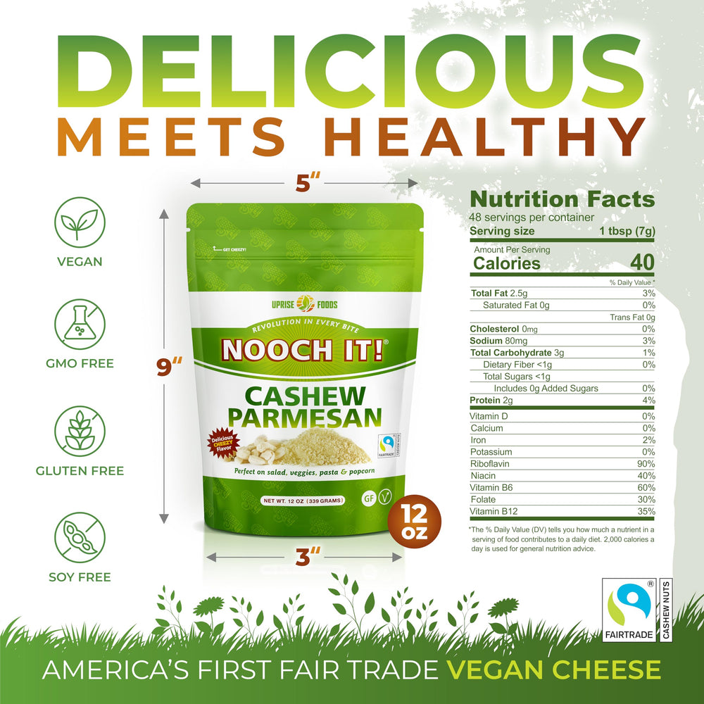 UPrise NOOCH IT next to tablespoon to show 12oz size for family use