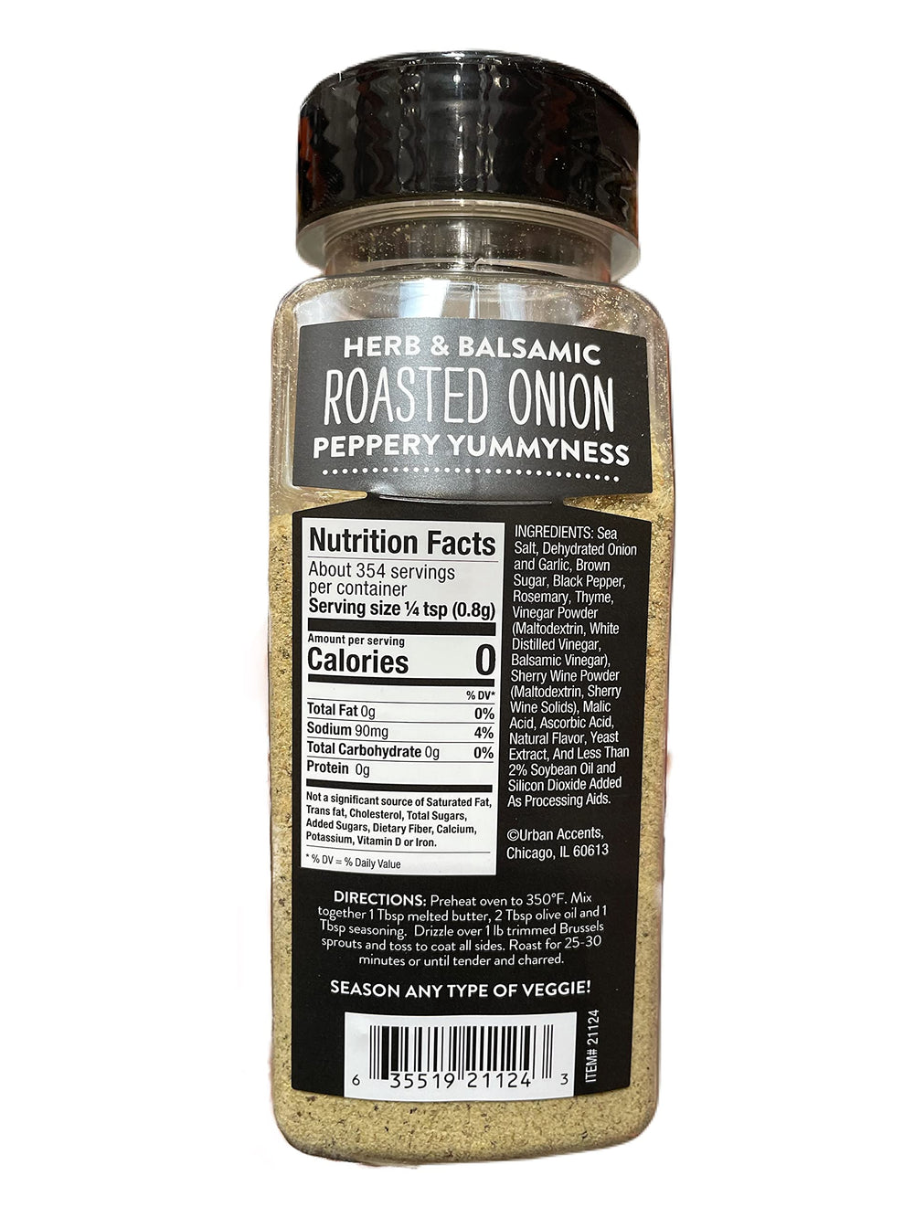 Urban Accents seasoned roasted vegetables on a plate showing deep caramelization and appetizing texture
