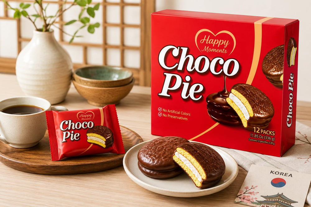 urban hj Choco Pie in hand illustrating snack size and easy portioning