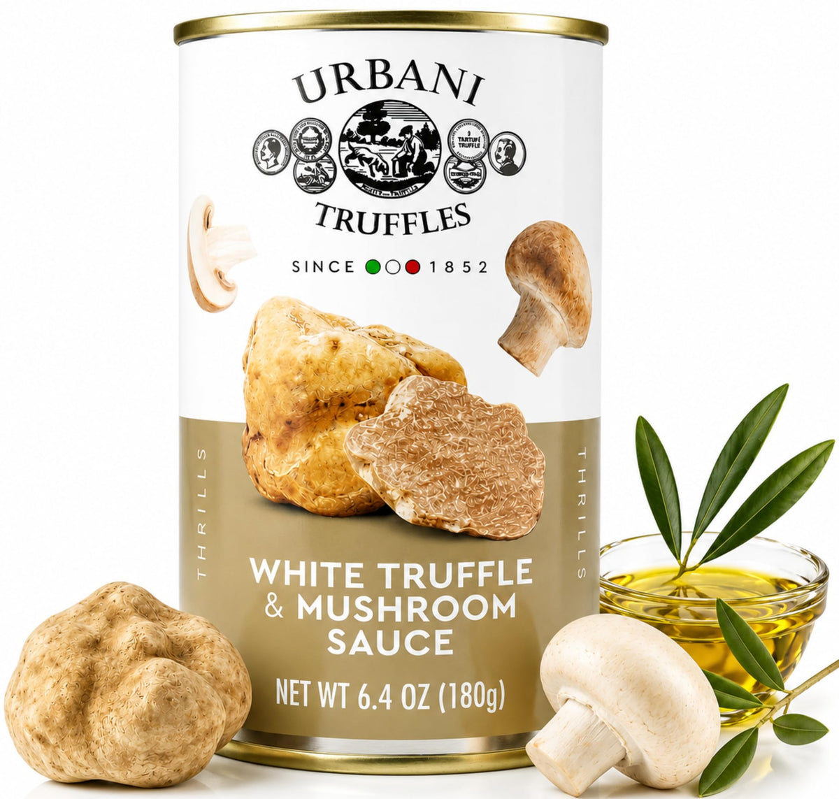 Urbani Truffles front packaging showing jar label and premium appeal