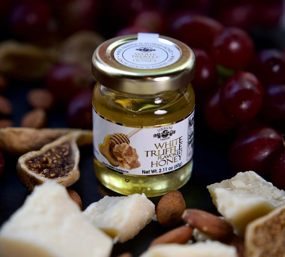 Urbani Truffles honey with acacia and truffle visual highlighting authentic ingredients
