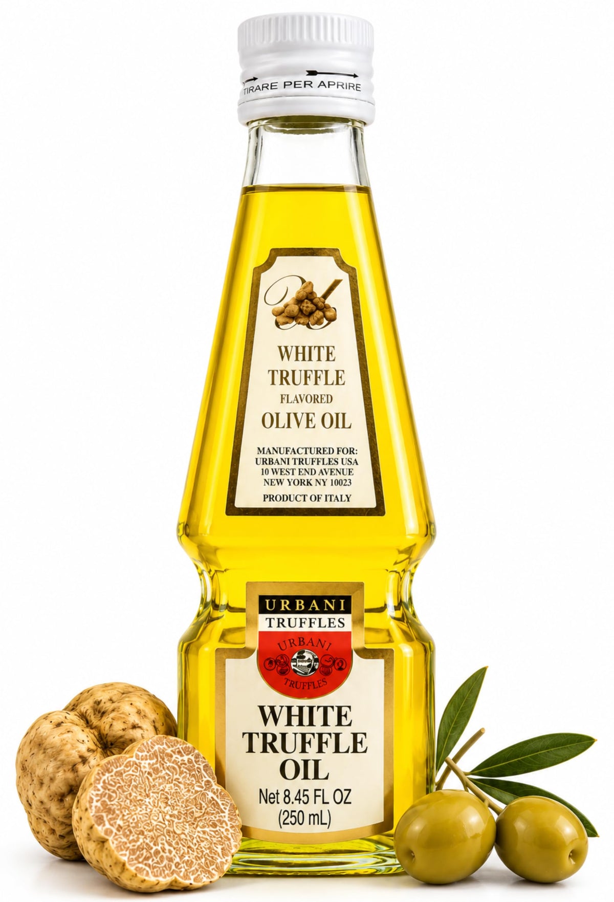 Urbani Truffles front bottle showing elegant packaging and premium appeal