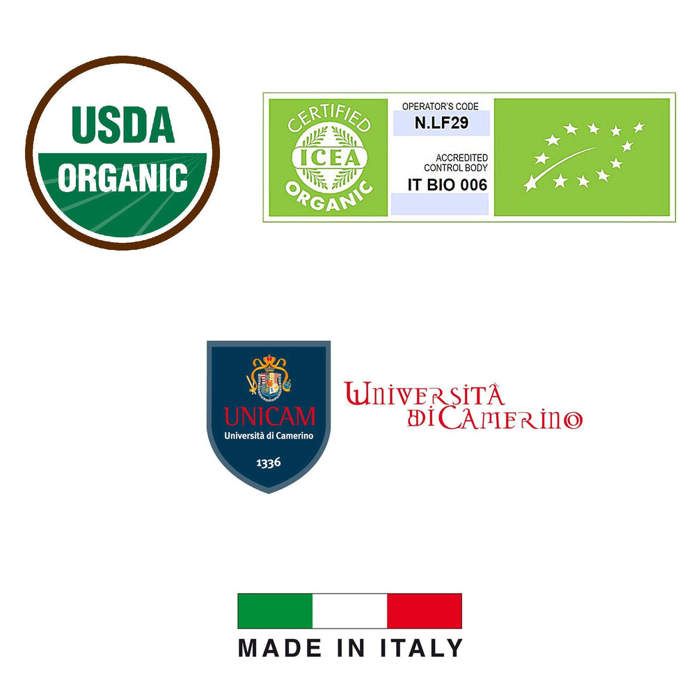 Urbani Truffles label detail highlighting white truffle ingredients and organic certification benefits clarity