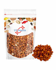 US Snacks close-up of roasted peanut texture highlighting crunchy seasoning