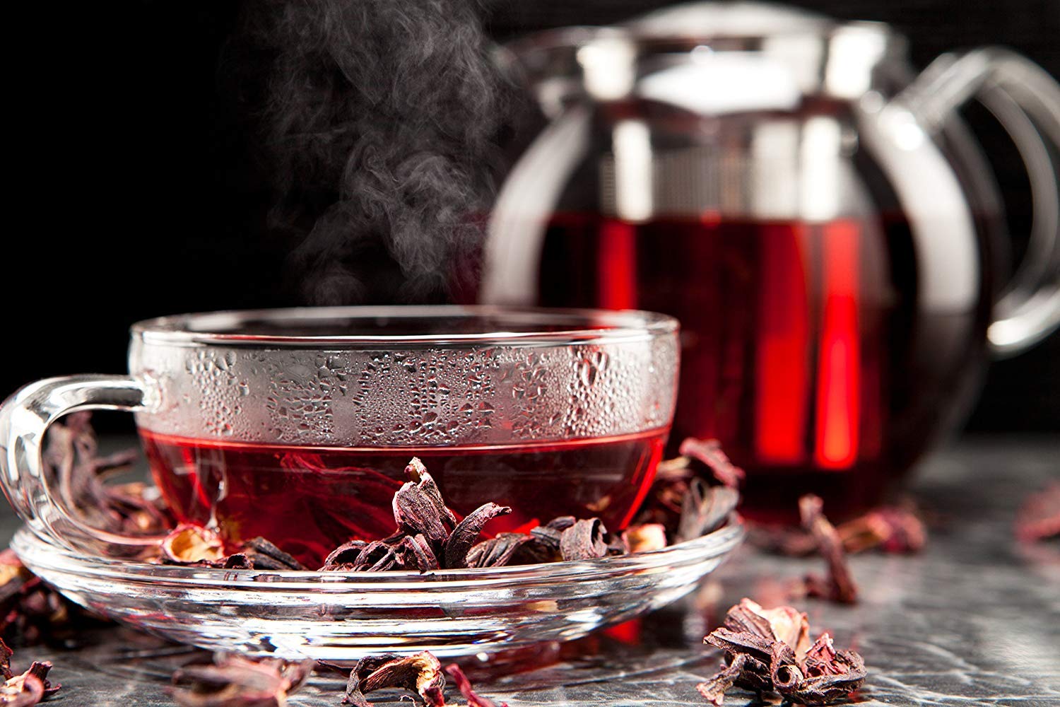 U.S. Wellness Naturals hibiscus petals used as salad garnish adding visual appeal
