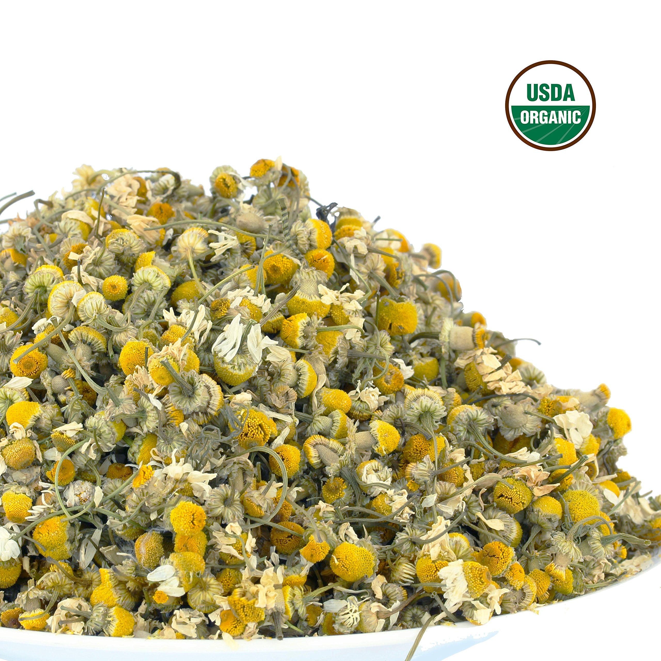 U.S. Wellness Naturals close-up of chamomile blooms showing texture and color for quality assessment