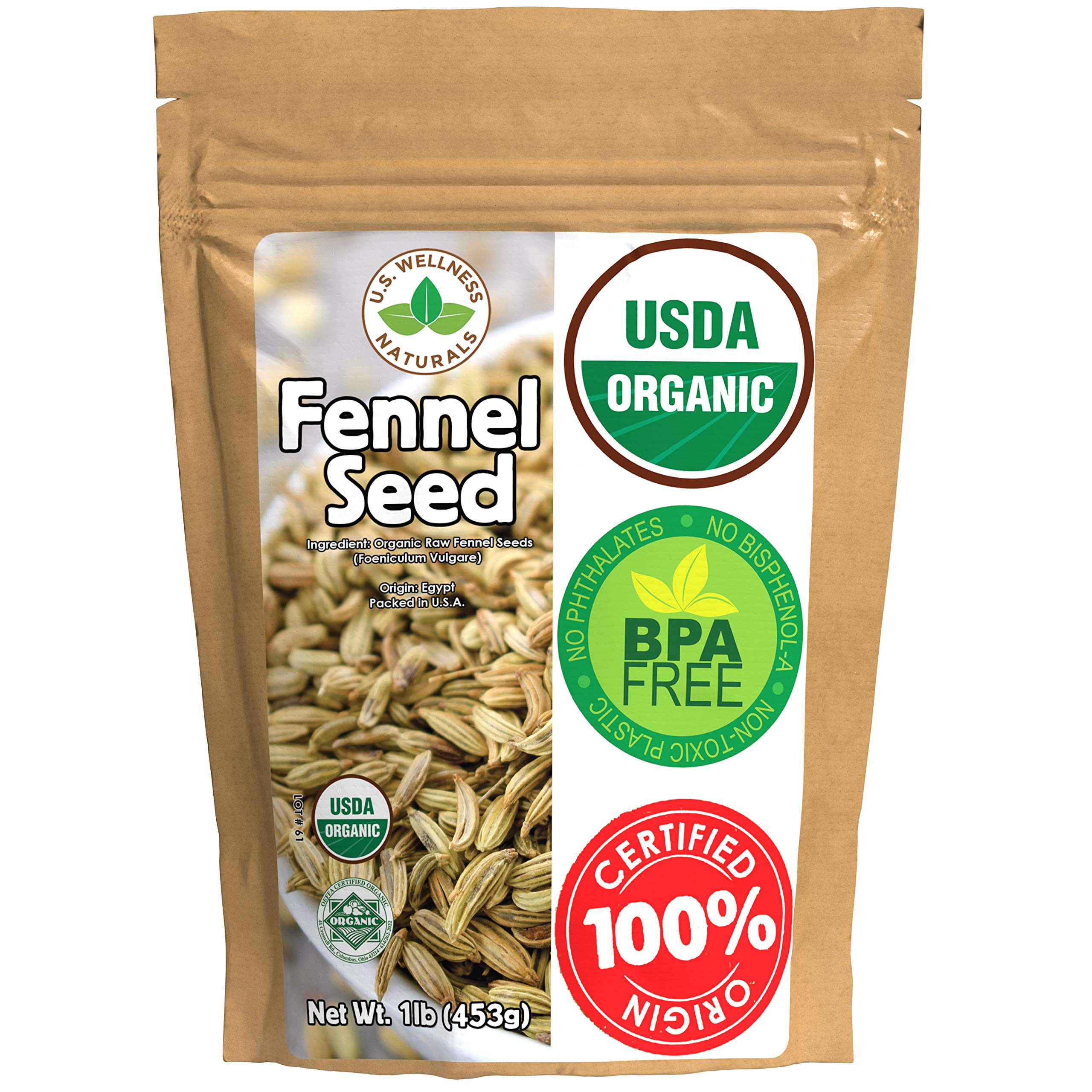 U.S. Wellness Naturals front packaging view showing resealable 1 lb bag and label benefits
