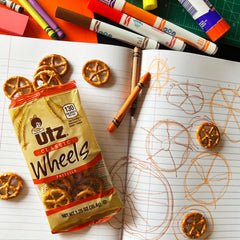 Detail shot of Utz Cheese Curls showing airy texture and cheesy appeal