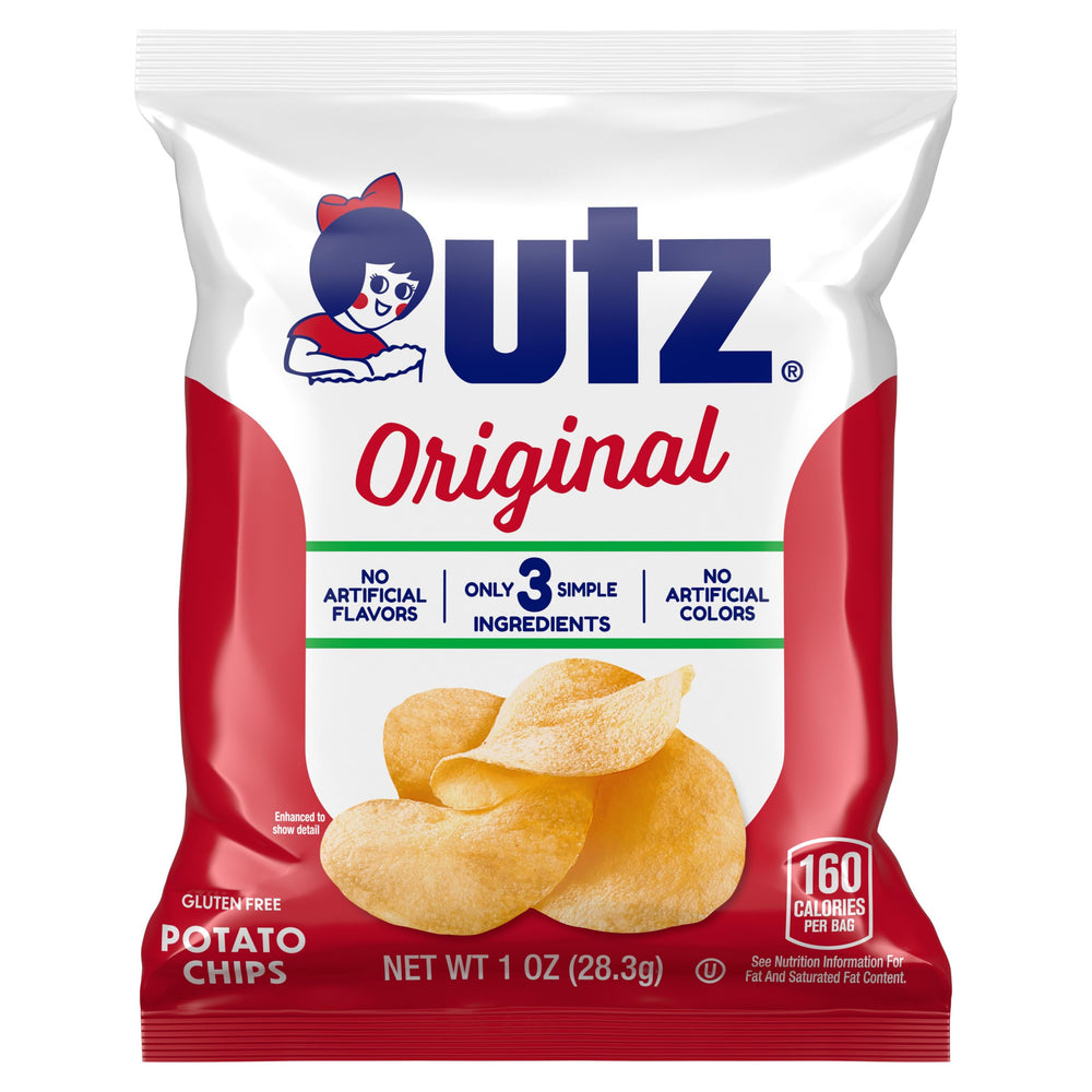 Utz single-serve 1 oz bag displayed for portable convenience