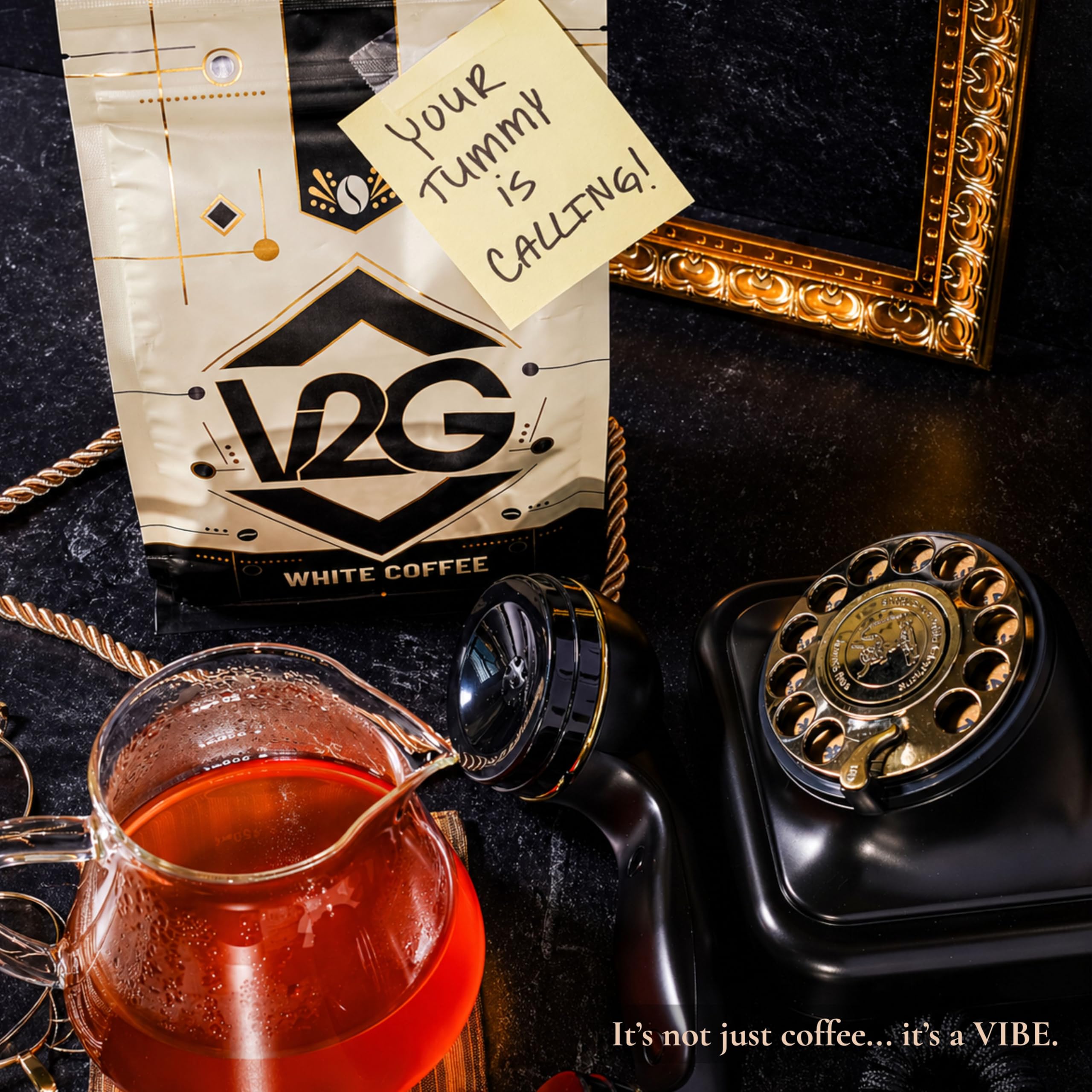 V2G cafe setting with cup and bag showing shop-tested recipe authenticity benefit