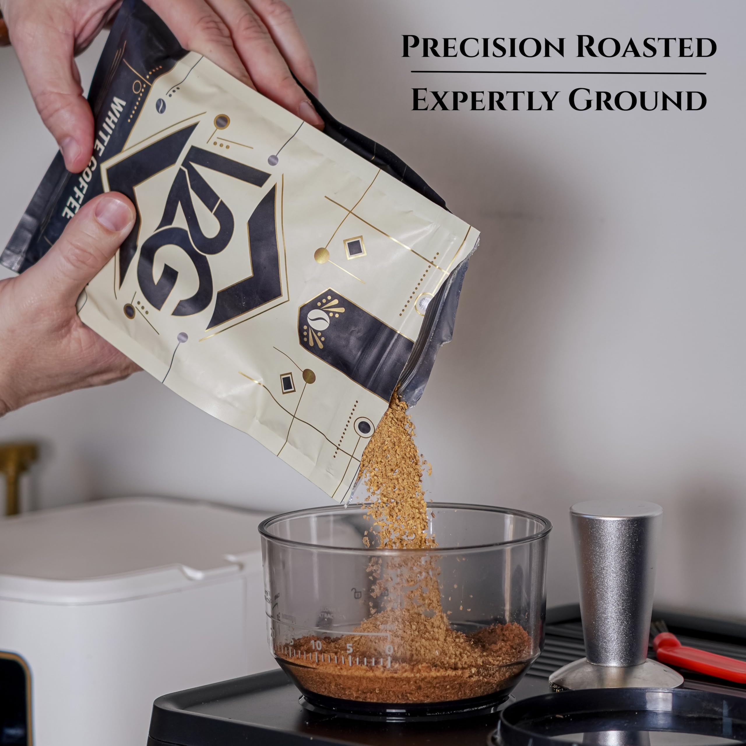 V2G latte art in cup demonstrating milk pairing and creamy flavor benefit